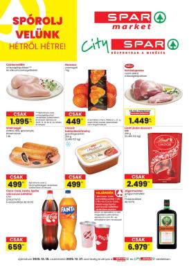 spar - SPAR - Market, City akciós újság, érvényes 12.18. - 12.27.