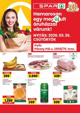 spar - SPAR - Győr üzlet megújulás akciós újság, érvényes 2026.03.26. - 2026.04.04.