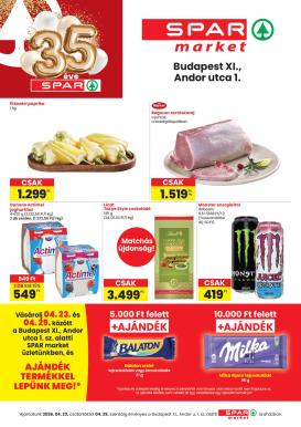 spar - SPAR - Bp XI., Andor utca 1 szórólap hirdetmény a következő hétre csütörtöktől 2026.04.23.-tól szerdától 2026.04.29.-ig