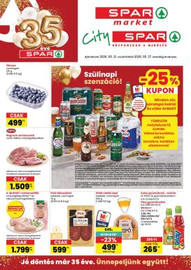 spar - SPAR - Market, City hirdetmény a következő hétre csütörtöktől 2026.05.21.-tól szerdától 2026.05.27.-ig