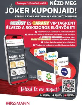 rossmann - Rossmann - Kuponjaid hirdetmény a következő hétre hétfőtől 2026.07.06.-tól péntektől 2026.07.17.-ig