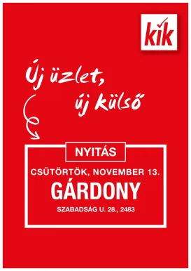 kik - KiK - Gárdony akciós újság, érvényes 11.11. - 11.16.