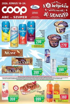 coop - A jövőbeli Coop - Tisza - Abc-Szuper akciós újság csütörtöktől 2026.06.18.-tól szerdától 2026.06.24.-ig érvényes.
