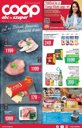 coop - A jövőbeli Coop - Abc-Szuper akciós újság csütörtöktől 2026.07.30.-tól szerdától 2026.08.05.-ig érvényes.