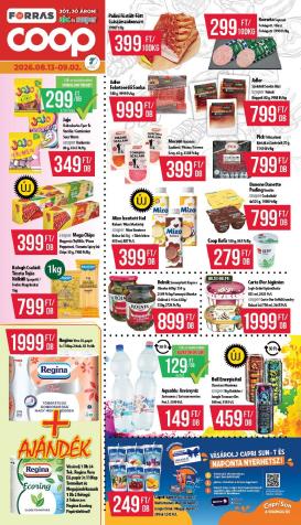 coop - A jövőbeli Coop - Hétforrás akciós újság csütörtöktől 2026.08.13.-tól szerdától 2026.09.02.-ig érvényes.