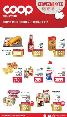 coop - A jövőbeli Coop - Mecsek akciós újság csütörtöktől 2026.08.13.-tól szerdától 2026.08.19.-ig érvényes.