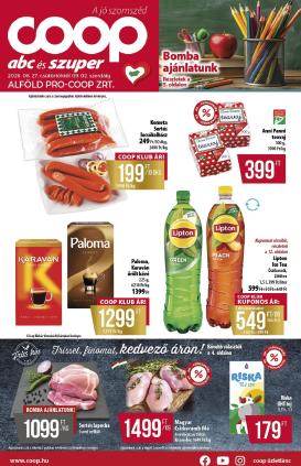 coop - A jövőbeli Coop - Alföld akciós újság csütörtöktől 2026.08.27.-tól szerdától 2026.09.02.-ig érvényes.