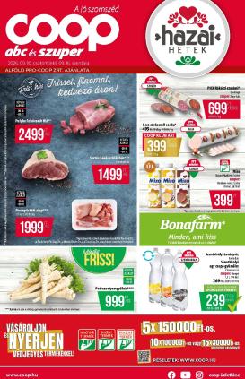 coop - A jövőbeli Coop - Alföld - Abc-Szuper akciós újság csütörtöktől 2026.09.10.-tól szerdától 2026.09.16.-ig érvényes.