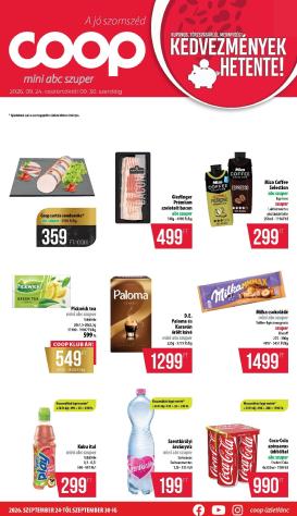 coop - A jövőbeli Coop - Nyírzem/Szabolcs akciós újság csütörtöktől 2026.09.24.-tól szerdától 2026.09.30.-ig érvényes.