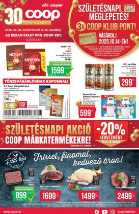 coop - Coop - Észak-Kelet - Abc-Szuper akciós újság, érvényes 10.09. - 10.15.