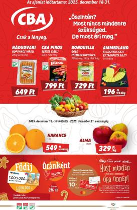 cba - CBA akciós újság, érvényes 12.18. - 12.31.