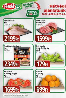 real - A jövőbeli Reál - Kisalföld akciós újság csütörtöktől 2026.04.23.-tól vasárnaptól 2026.04.26.-ig érvényes.