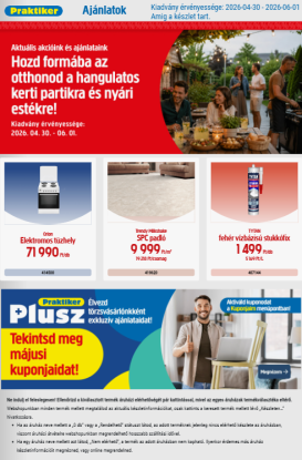 praktiker - Aktuális Praktiker szórólap érvényes csütörtöktől 2026.04.30.-től hétfőtől 2026.06.01.-ig