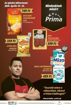 prima - A jövőbeli Príma akciós újság csütörtöktől 2026.04.16.-tól szerdától 2026.04.22.-ig érvényes.
