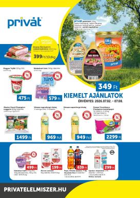 privat-elelmiszer - A jövőbeli Privát - Bács-Kiskun, Békés, Csongrád-Csanád, Tolna, Baranya, Somogy vármegye akciós újság csütörtöktől 2026.07.02.-tól szerdától 2026.07.08.-ig érvényes.