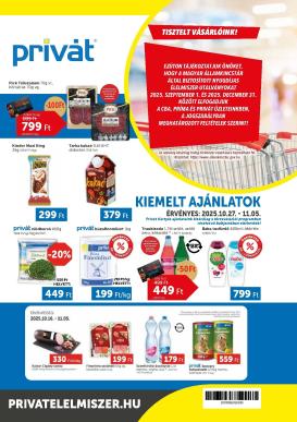 privat-elelmiszer - Privát akciós újság, érvényes 10.27. - 11.05.
