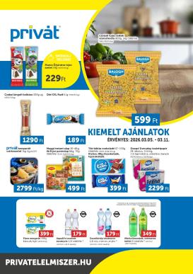 privat-elelmiszer - Privát - Bács-Kiskun, Békés, Csongrád-Csanád, Tolna, Baranya, Somogy vármegye akciós újság, érvényes 2026.03.05. - 2026.03.11.