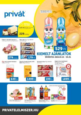 privat-elelmiszer - Privát - Bács-Kiskun, Békés, Csongrád-Csanád, Tolna, Baranya, Somogy vármegye akciós újság, érvényes 2026.03.19. - 2026.03.25.