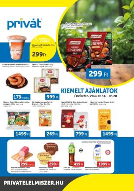 privat-elelmiszer - Aktuális Privát - Bács-Kiskun, Békés, Csongrád-Csanád, Tolna, Baranya, Somogy vármegye szórólap érvényes csütörtöktől 2026.05.14.-től szerdától 2026.05.20.-ig