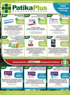 patikaplus - PatikaPlus akciós újság, érvényes 08.01. - 08.31.