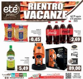 ete - Volantino Eté Prime valido dal 29/08 al 08/09