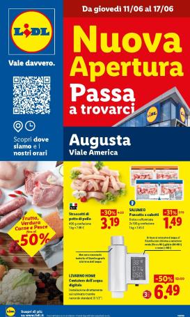 lidl - Volantino attuale di Lidl - Nuova apertura Augusta valido dal giovedì 11/06/2026 al mercoledì 17/06/2026
