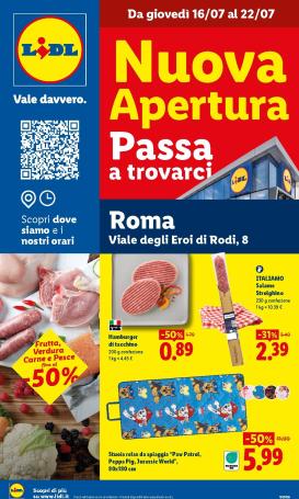 lidl - Volantino futuro Lidl - Nuova apertura Passa a trovarci valido dal giovedì 16/07/2026 al mercoledì 22/07/2026