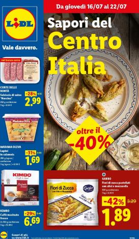 lidl - Volantino futuro Lidl - Sapori del Centro Italia valido dal giovedì 16/07/2026 al mercoledì 22/07/2026