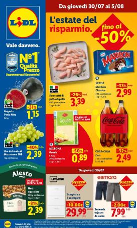 lidl - Volantino Lidl per la prossima settimana dal giovedì 30/07/2026 al mercoledì 05/08/2026