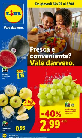 lidl - Volantino Lidl - Fresca e conveniente per la prossima settimana dal giovedì 30/07/2026 al mercoledì 05/08/2026