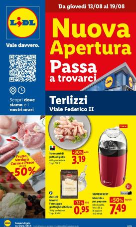 lidl - Volantino Lidl - Nuova apertura Passa a trovarci per la prossima settimana dal giovedì 13/08/2026 al mercoledì 19/08/2026