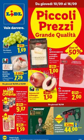lidl - Volantino Lidl per la prossima settimana dal giovedì 10/09/2026 al mercoledì 16/09/2026