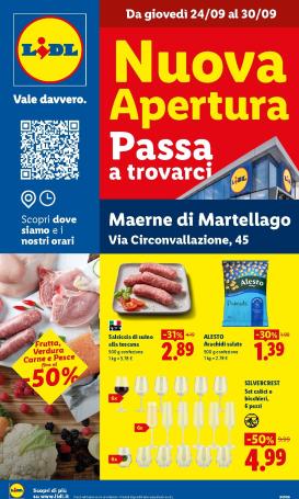 lidl - Volantino Lidl - Nuova apertura - Maerne di Martellago per la prossima settimana dal giovedì 24/09/2026 al mercoledì 30/09/2026