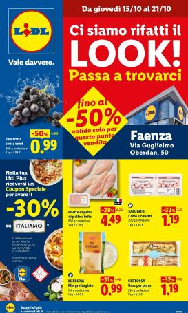 lidl - Volantino Lidl - Ci siamo rifatti il look - Faenza per la prossima settimana dal giovedì 15/10/2026 al mercoledì 21/10/2026