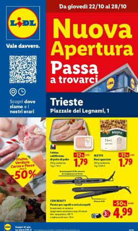 lidl - Volantino futuro Lidl - Nuova apertura Trieste valido dal giovedì 22/10/2026 al mercoledì 28/10/2026