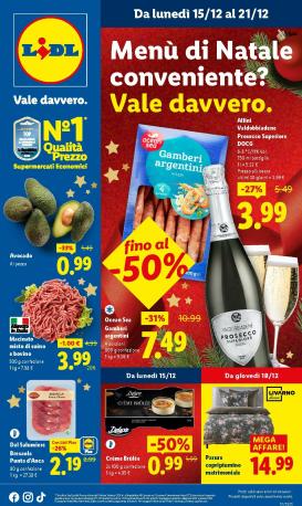 lidl - Volantino Lidl valido dal 15/12 al 21/12