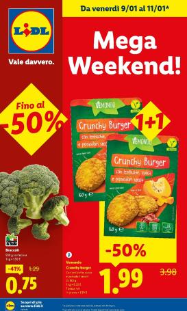 lidl - Volantino Lidl - Mega Weekend valido dal 09/01 al 11/01