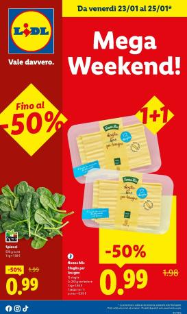 lidl - Volantino Lidl - Mega Weekend valido dal 23/01 al 25/01