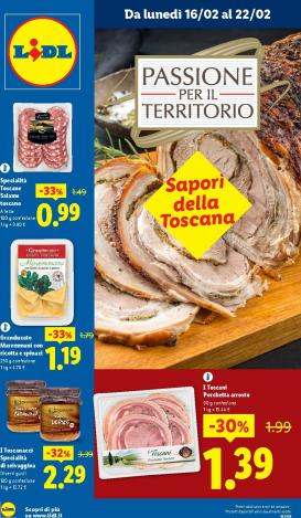 lidl - Volantino Lidl - Toscana valido dal 16/02/2026 al 22/02/2026