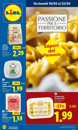 lidl - Volantino Lidl - Piemonte valido dal 16/02/2026 al 22/02/2026