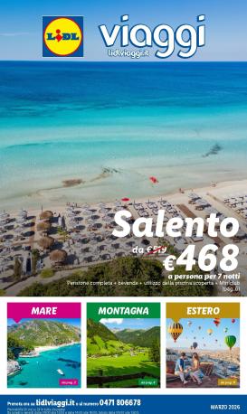 lidl - Volantino Lidl - Viaggi valido dal 01/03/2026 al 31/03/2026