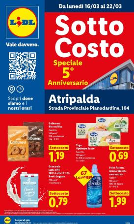 lidl - Volantino Lidl - Speciale Anniversario Atripalda valido dal 16/03/2026 al 22/03/2026