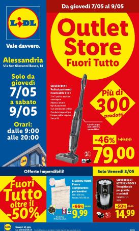 lidl - Volantino Lidl - Outlet Store Alessandria per la prossima settimana dal giovedì 07/05/2026 al sabato 09/05/2026