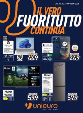 unieuro - Volantino attuale di Unieuro valido dal lunedì 10/08/2026 al domenica 23/08/2026