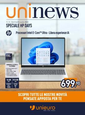 unieuro - Volantino Unieuro - Speciale HP Days valido dal 13/10 al 26/10
