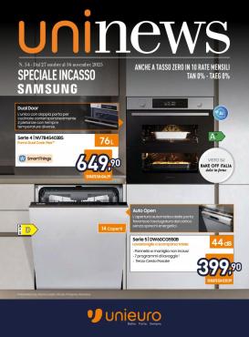 unieuro - Volantino Unieuro - Speciale Incasso Sfoglia lo speciale valido dal 27/10 al 16/11