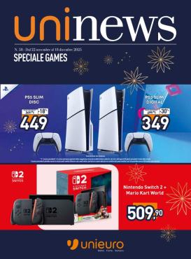 unieuro - Volantino Unieuro - Speciale Games valido dal 22/11 al 18/12