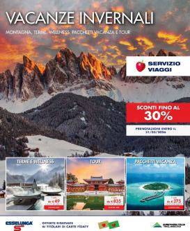 esselunga - Volantino Esselunga - Servizio Viaggi valido dal 01/10 al 31/03