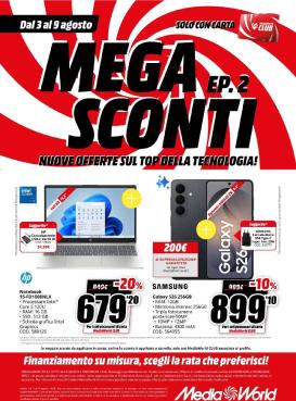 mediaworld - Volantino attuale di Mediaworld valido dal lunedì 03/08/2026 al domenica 09/08/2026