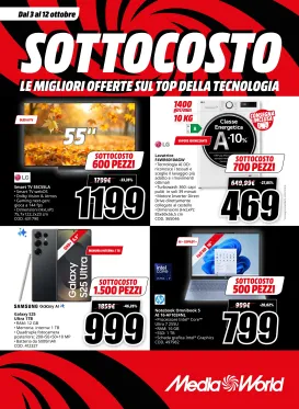 mediaworld - Volantino Mediaworld - Sottocosto valido dal 03/10 al 12/10